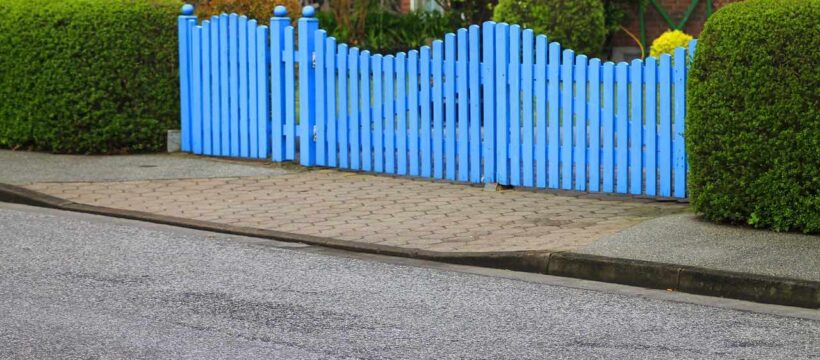 Gartentor blau als Doppeltor